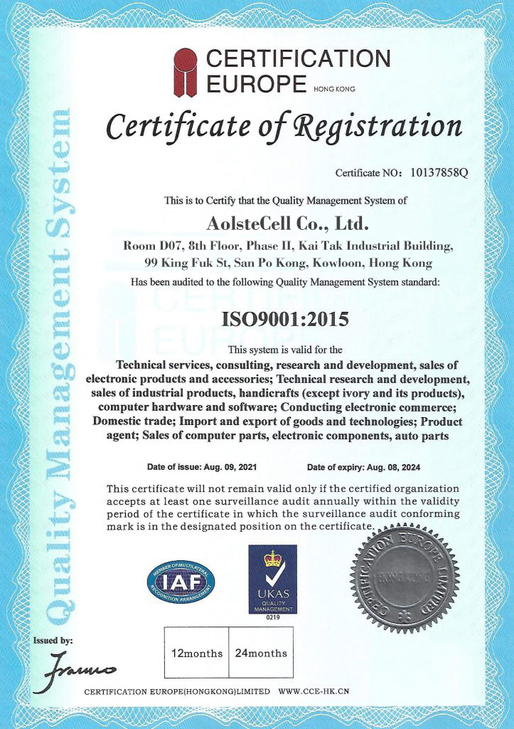 ISO 9001:2015 certification