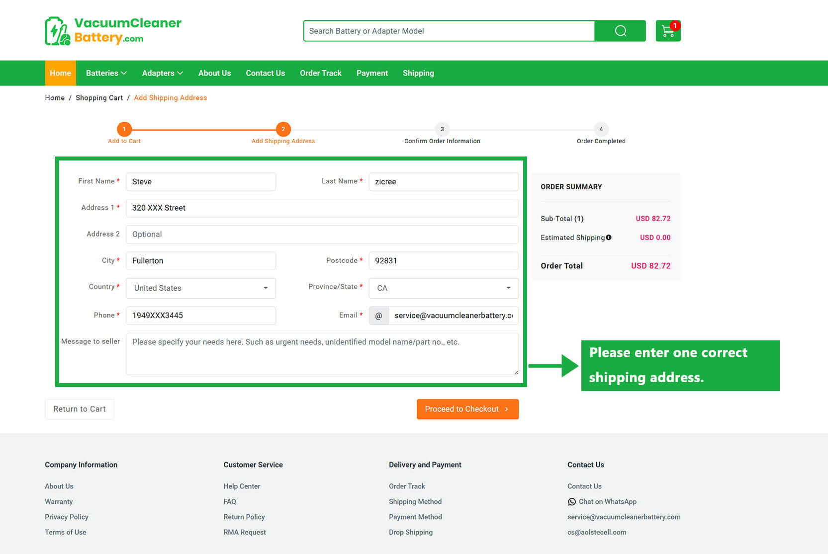Add Shipping Address