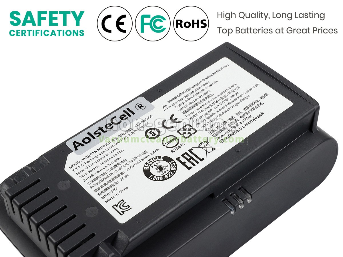 Samsung VS20T7511T5/AA replacement battery